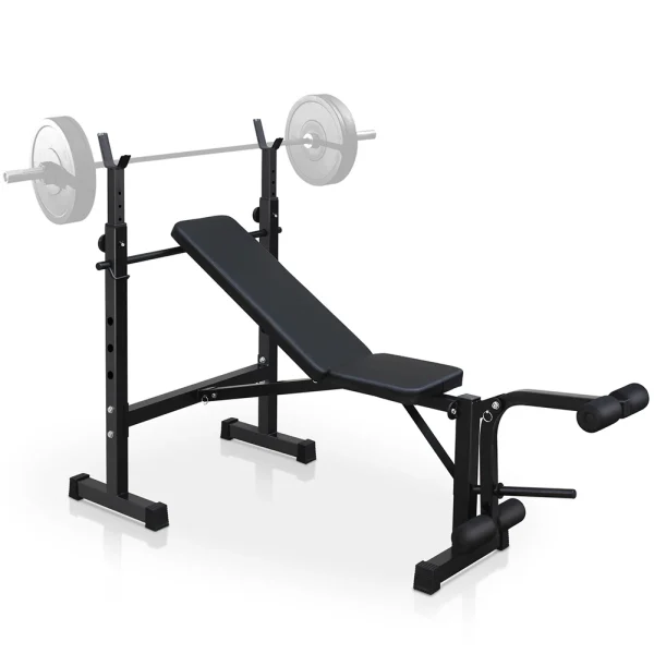 Weight Bench Press Set with Squat Rack and Bench Strength Training